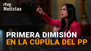 CRISIS PP DIMITE BELÉN HOYO PRESIDENTA del COMITÉ ELECTORAL y DIPUTADA por VALENCIA  RTVE [upl. by Skoorb724]