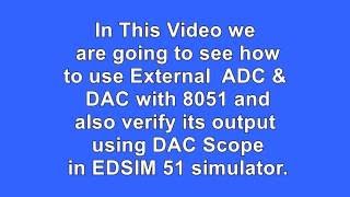 How to use ADC and DAC with 8051 microcontroller [upl. by Sondra]