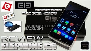 Elephone G6 REVIEW 5quot HD IPS 1280x720 MTK6592 Octacore 17GHz Android KitKat Fingerprint ID [upl. by Raffo]