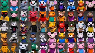 All the Roblox Piggy Ive made so far THEY ARE 50 ★ Polymer Clay Sculptures [upl. by Aerdnaed]