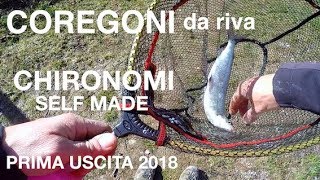 COREGONI da riva🐛prima uscita 2018 con CHIRONOMI SELF MADE [upl. by Kopple977]