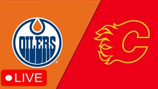 EDMONTON OILERS VS CALGARY FLAMES LIVE  OILERS FAN REACTION amp COMMENTARY [upl. by Mraz]