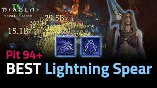 30B Crit Pure Lightning Spear Splintering  Pit 94  Build Overview [upl. by Ytirahs]