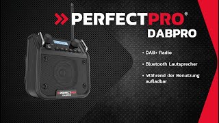 PerfectPro DABPRO BAUSTELLEN RADIO DAB UKW BLUETOOTH Wiederaufladbar [upl. by Elset]