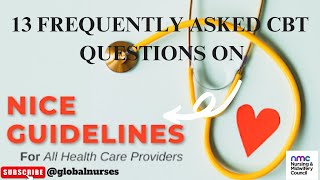 NEW CBT 2023  FREQUENTLY ASKED CBT QUESTIONS ON NICE GUIDELINES  ADULT AND MENTAL HEALTH NURSING [upl. by Novick]