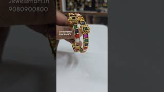 ROYAL ELEGANCE Navratna Stones Gold Replica Bangles Traditional Indian Jewelry Collection bangles [upl. by Werd]