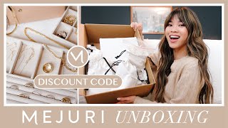 HUGE MEJURI HAUL ✨ Unboxing over 30 NEW pieces of Mejuri jewelry The biggest Mejuri haul ever omg [upl. by Garda]