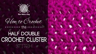 How to Crochet the Half Double Crochet Cluster Stitch [upl. by Tenay43]