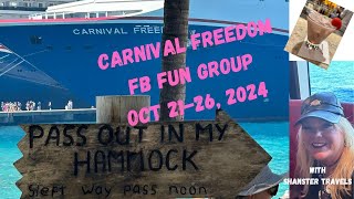 Join the Fun on the Carnival Freedom October 2126 2024 FB Fun Group [upl. by Tserrof48]