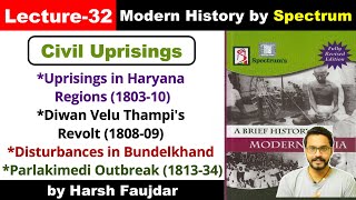 H32 Haryana Bundelkhand Parlakimedi Diwan Velu Thampi Revolt  Spectrum Modern History UPSC [upl. by Pohsib]