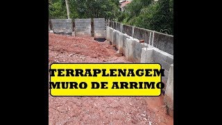 TERRAPLENAGEM de um MURO DE ARRIMO  Como é ENCOSTADO A TERRA [upl. by Airot581]