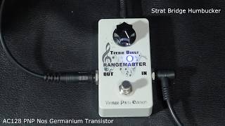 Rangema8ster  Treble Booster  Rangemaster  AC128 Germanium Full NOS Parts guitar pedal [upl. by Harshman]