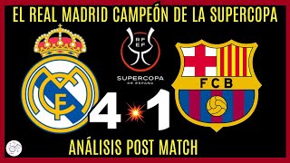 🔴REAL MADRID 4 vs FC BARCELONA 1 EL MADRID PASA POR ENCIMA AL BARÇA POST FINAL SUPERCOPA DE ESPAÑA [upl. by Eile]