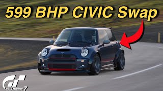 Gran Turismo 7 The Mini Cooper Sees Power With the New Engine Swap [upl. by Aratahs]