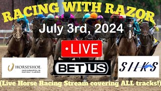 LIVE Horse Racing action handicapping Parx Racing Horseshoe Indianapolis Delaware Park and more [upl. by Notlil]