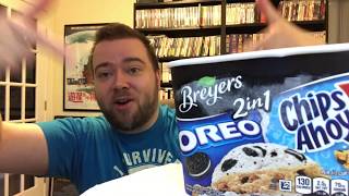 Breyers 2in1 Oreo amp Chips Ahoy Review Ice Cream  Frozen Dairy Dessert [upl. by Natalya295]