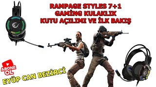 RAMPAGE STYLES 71 KULAKLIK KUTU AÇILIMI VE İLK BAKIŞ [upl. by Akcinehs705]