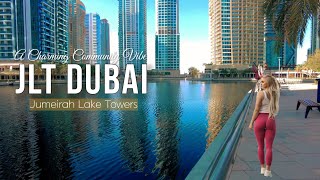 JLT Dubai  Jumeirah Lake Towers A Charming Community Vibe  Dubai Walking Tour [upl. by Crispas]