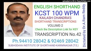 1588  KCST100 WPM  VOL2  TRANSCRIPTION No42 [upl. by Lecia]