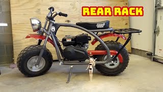 Coleman mini bike rear rack installation [upl. by Snapp]