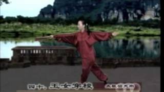 52 Taiji gongfu fan waaier set 5 movements 354352  太极功夫扇 [upl. by Ybba]