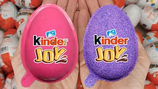 Yummy Kinder Joy Surprise Egg Toys Opening A Lot Of Kinder Joy Chocolate ASMR [upl. by Lareine]