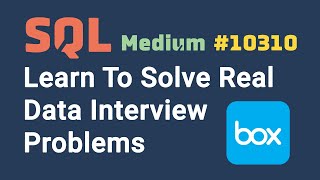 Data Analyst Interview Questions amp Answers  SQL 10310 Level Medium [upl. by Gerhardt]