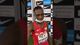 🔴Follow Francine NIYONSABAs reaction after winning the quotPrefontaine Classicquot [upl. by Cirle]