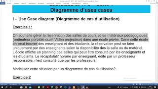 M201  UML  Part2  Diagramme des uses cases  Exercice 1 [upl. by Amadus]