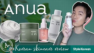 NEW ✨ ANUA Korean Skincare Review  Heartleaf Toner Clear Pad Moisturizer amp more oily skin 💦 [upl. by Ahusoj246]