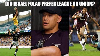 Israel Falou Breaks Down Rugby League amp Union Which Code Did He Prefer [upl. by Yelrihs637]