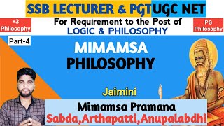 Mimamsa Philosophy Mimamsa Epistemology SabdaArthapattiAnupalabdhi SSB PGT [upl. by Azeret860]