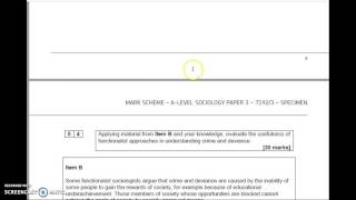 AQA A Level Paper 3 Crime and Deviance w Theory and Methods [upl. by Anuait]