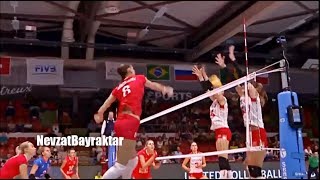 Nataliya Goncharova Spikes to Eda Erdems Face  Volleyball Headshot [upl. by Jo-Anne]