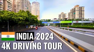 4K Driving in India 2024  New Delhi  Gurgaon  Noida 🇮🇳 [upl. by Lrigybab]