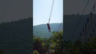 3 Years baby Zipline Adventure🤩😱ziplineadventurefunvizagziplinefunecoparkadventuretimeshorts [upl. by Hairacaz]