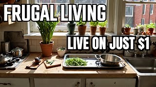 Extreme Frugality Living on 1 a Day Frugal Living [upl. by Esorbma930]