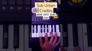 Cradles  Sub Urban Easy Piano Tutorial viral shorts [upl. by Franci928]