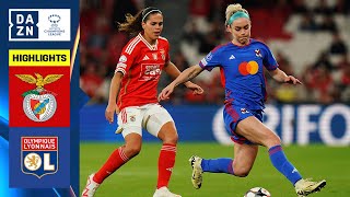 HIGHLIGHTS  Benfica vs Lyon UEFA Womens Champions League 202324 Quarterfinal First Leg [upl. by Nosreffej]