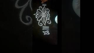 Small border design for beginners rangoli indianart muggulu shorts [upl. by Alim614]