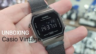 UNBOXING CASIO VINTAGE A168WEMB1BEF [upl. by Yatnahc]