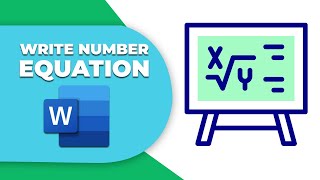 How to write a number equation in Word [upl. by Eiuqram425]