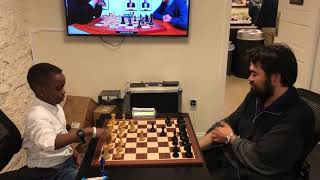 8 YearOld Tanitoluwa Adewumi vs GM Hikaru Nakamura  Can you find Tanis missed win [upl. by Fidele324]