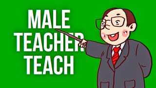 Male Teacher Teach in Classroom Green Screen Video [upl. by Napra]