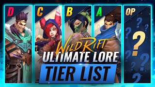 Ranking EVERY Champion based on LORE Story  Wild Rift LoL Mobile [upl. by Ansell503]