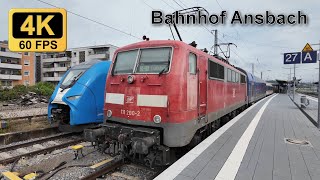 Trainspotting am Bahnhof Ansbach mit GfF 111 200 und Press 218 057  02092024 [upl. by Andrien]