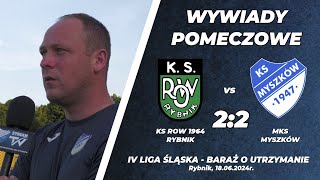 Baraż nr 2 o utrzymanie 202324 KS ROW 1964 Rybnik  MKS Myszków 22 [upl. by Suirred]