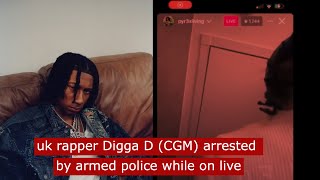 uk rapper digga d arrested 24 hours after digdat charged with attempted mder ukdrill [upl. by Lynde]