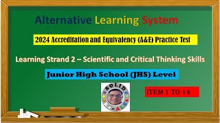 Video 236  2024 AampE Practice Test  LS 2 Scientific and CriticalThinking Skills JHS Part 1 [upl. by Zeus]