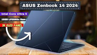 ASUS Zenbook 14 Laptop Review In Hindi 2024  Ultra 5125H  16GB LPDDR5x Ram  OLED Touch Panel [upl. by Amoreta]